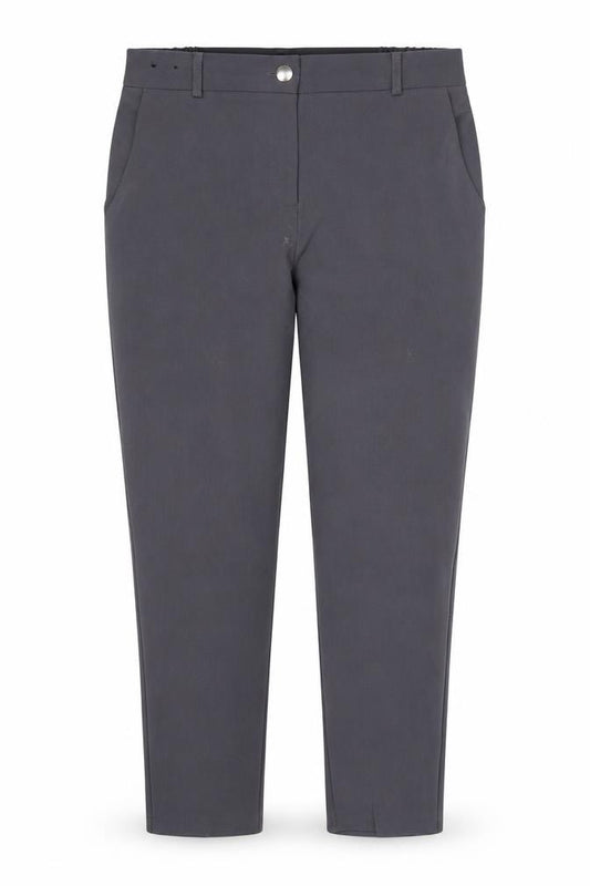 Anna Rose Womens Grey  Polyester Trousers  Size 12 L27 in Regular Button