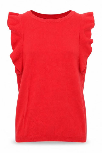Dorothy Perkins Womens Red Round Neck  Viscose Pullover Jumper Size 10