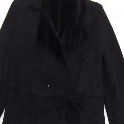 Marks & Spencer Womens Black   Jacket  Size 10  Tie
