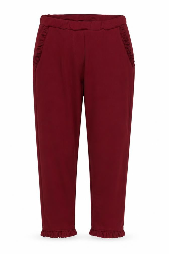 Missi Womens Red  Polyester Cropped Trousers Size 14 L24 in Regular