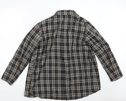 Preloved Zara Womens Black Check  Jacket  Size S  Button - Back