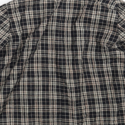 Preloved Zara Womens Black Check  Jacket  Size S  Button - Label