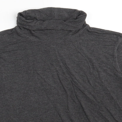 Augusta Womens Grey  Viscose Basic T-Shirt Size 14 High Neck