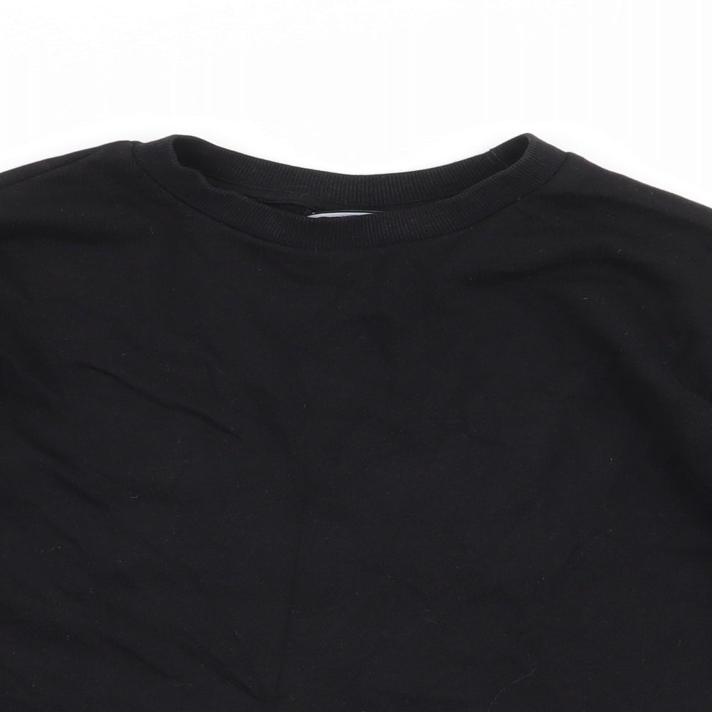 ASOS Womens Black  Cotton Pullover Sweatshirt Size 8  Pullover