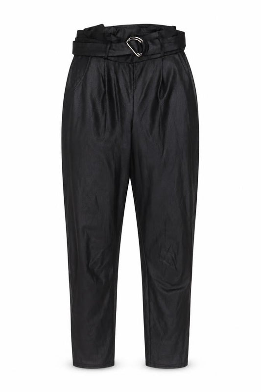 PRETTYLITTLETHING Womens Black  Polyester Dress Pants Trousers Size 8 L25 in Regular Buckle