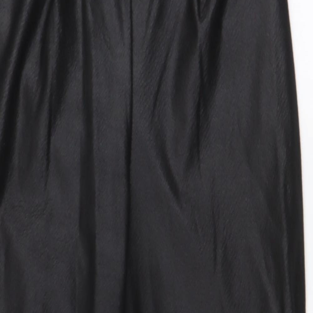PRETTYLITTLETHING Womens Black  Polyester Dress Pants Trousers Size 8 L25 in Regular Buckle