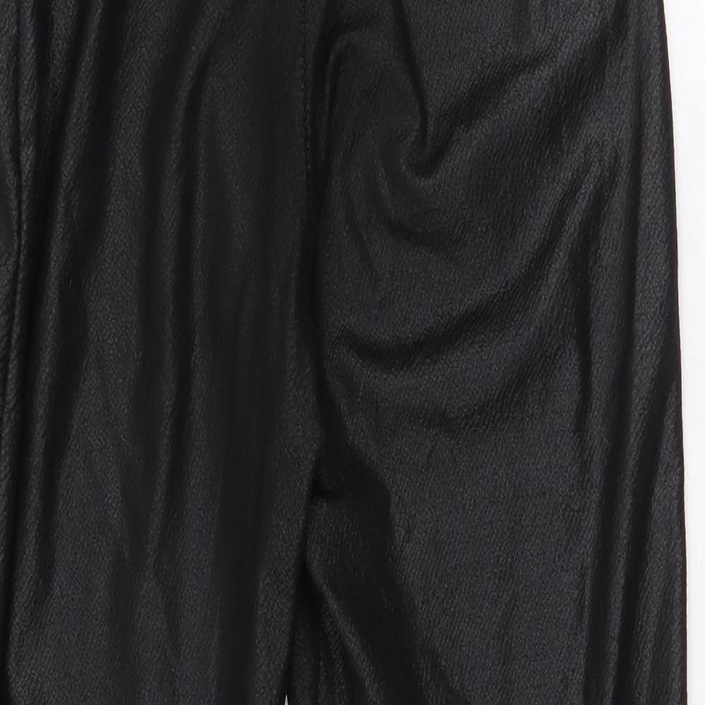PRETTYLITTLETHING Womens Black  Polyester Dress Pants Trousers Size 8 L25 in Regular Buckle