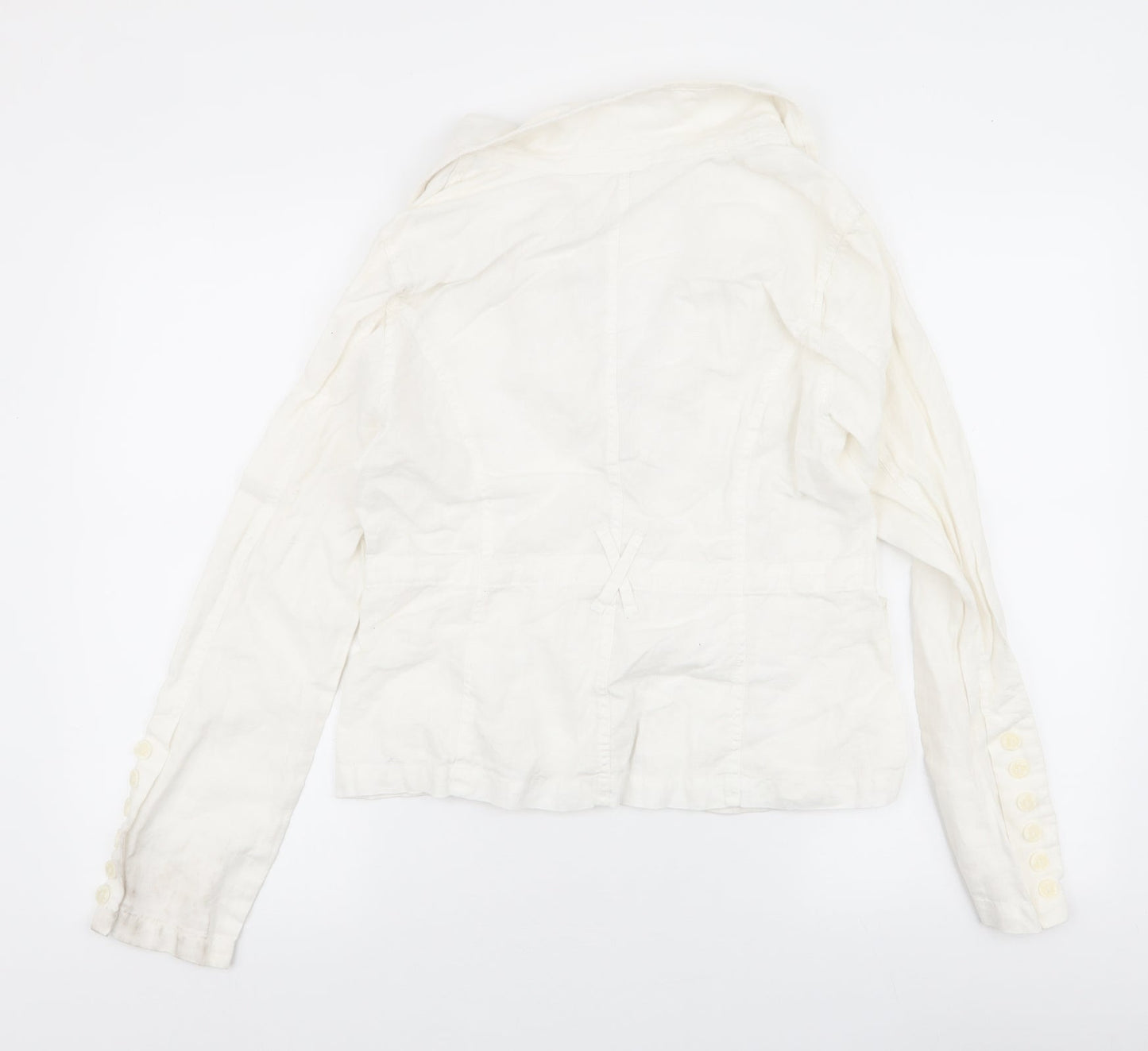 E Studios  Womens Ivory   Jacket  Size M  Button