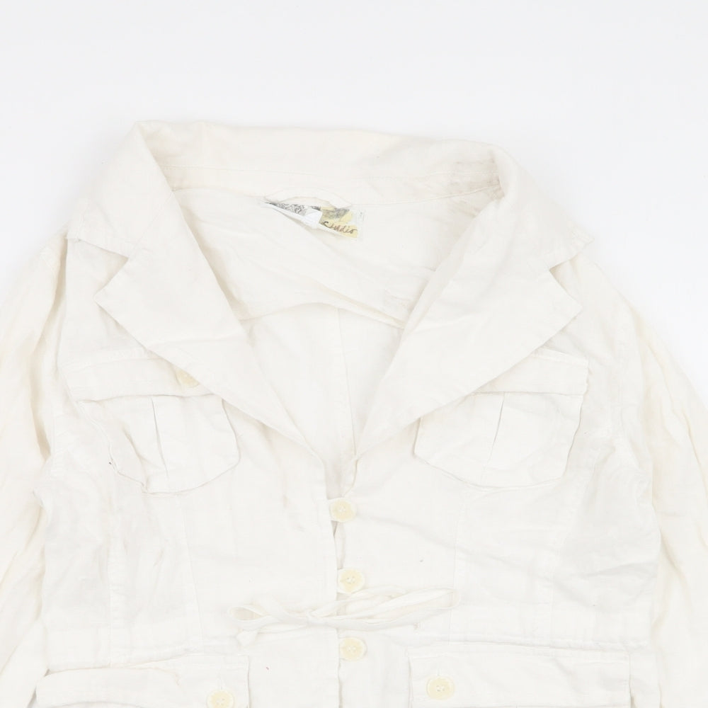 E Studios  Womens Ivory   Jacket  Size M  Button