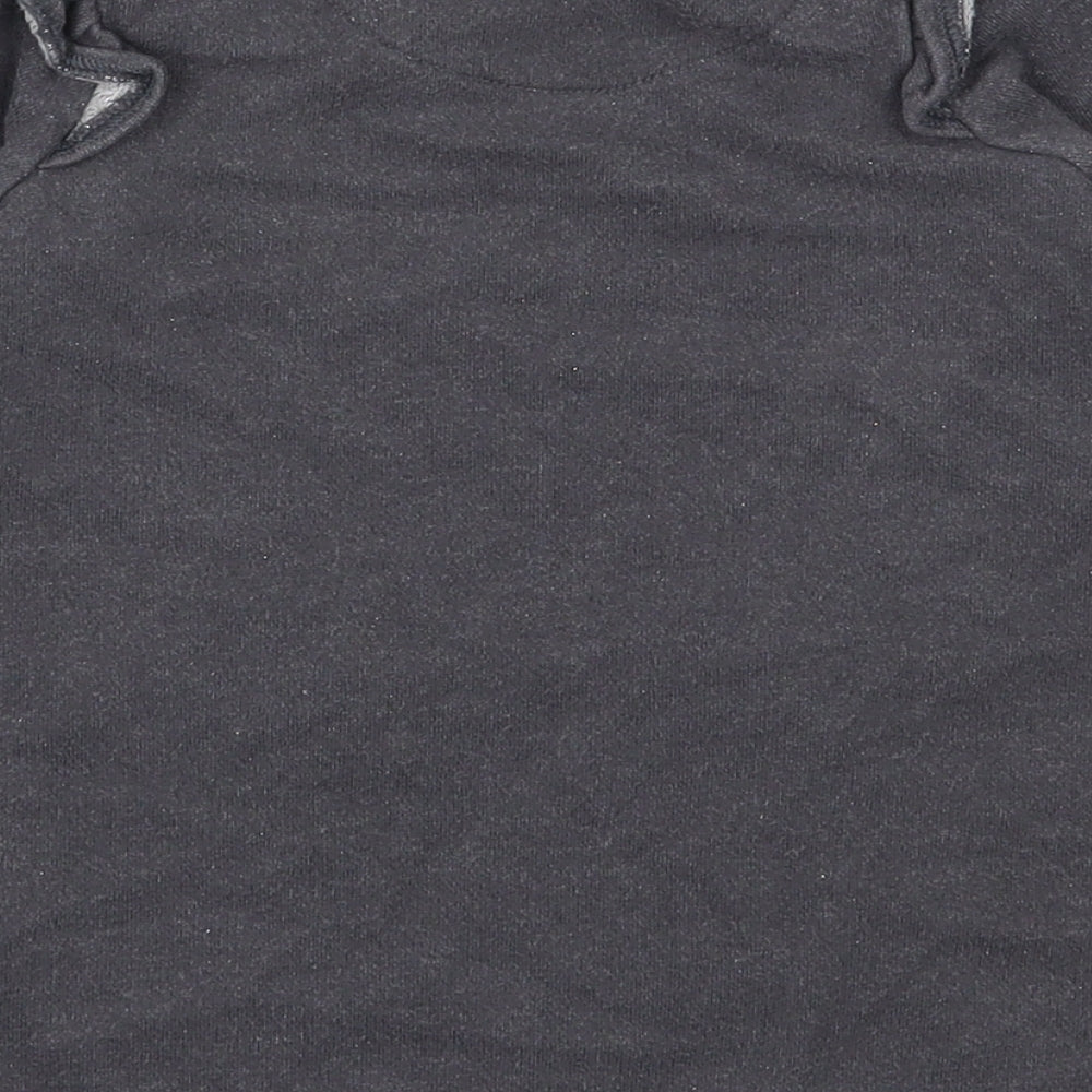 George Girls Grey  Cotton Jersey Casual Size 6-9 Months Round Neck Snap
