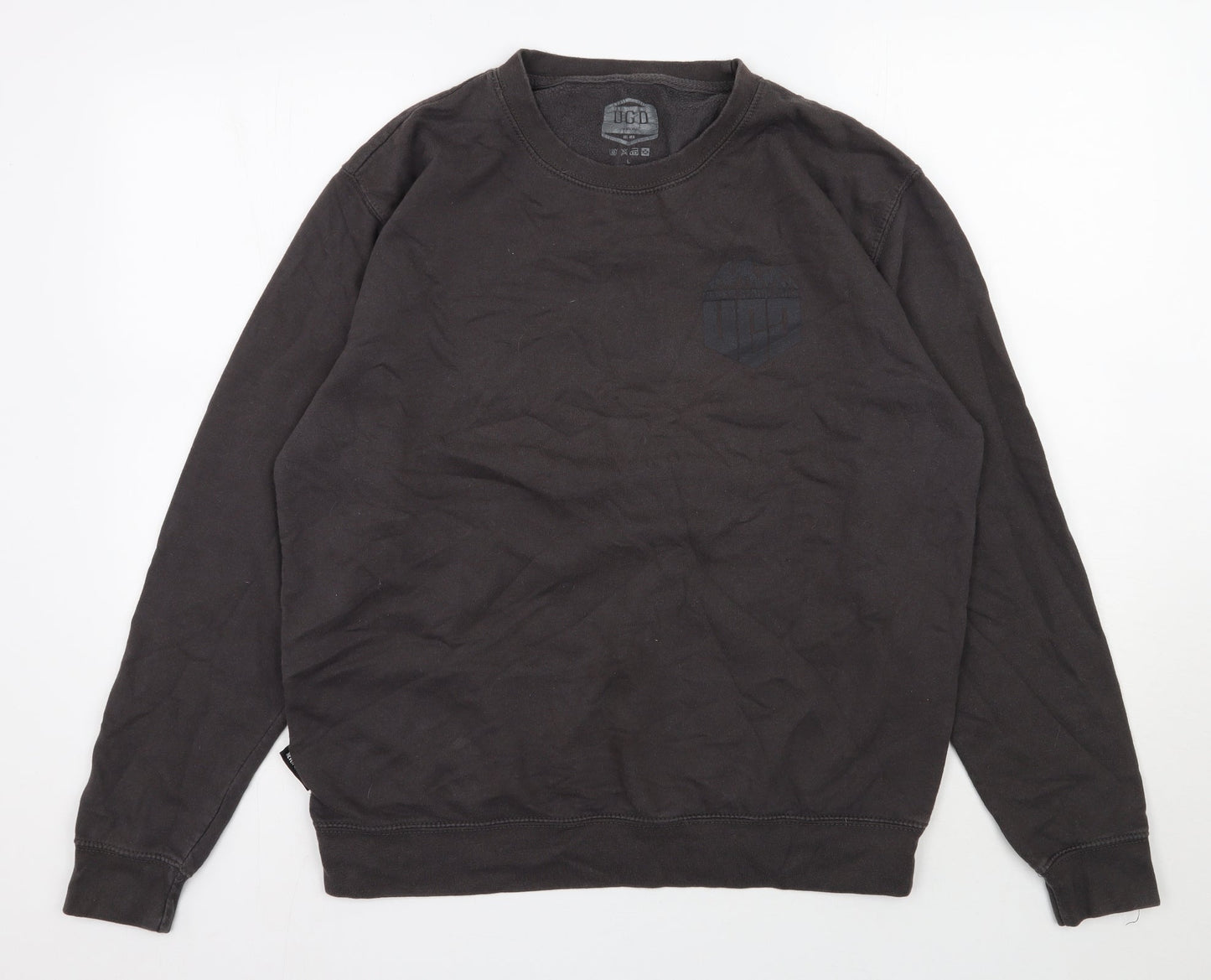 UGD  Mens Grey  Cotton Pullover Sweatshirt Size L