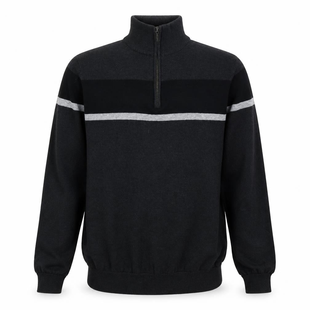 TU Mens Black  Cotton Pullover Sweatshirt Size S