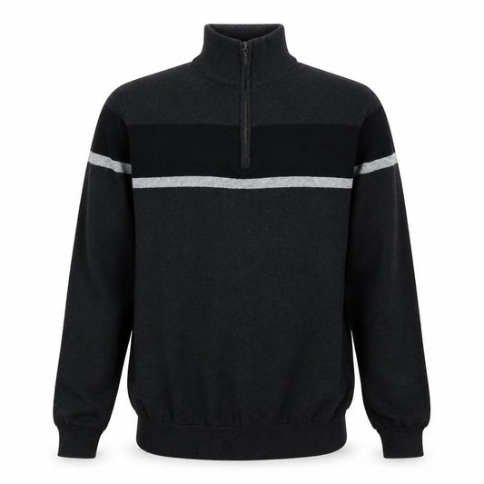 Tu Mens Black  Cotton Pullover Sweatshirt Size S