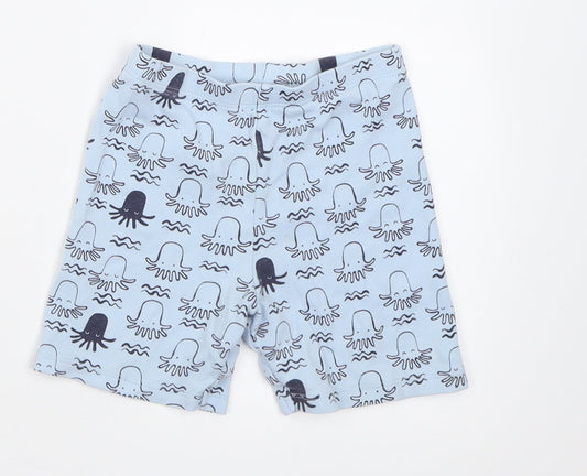 F&F Boys Blue Geometric Cotton Cropped Trousers Size 18-24 Months  Pullover