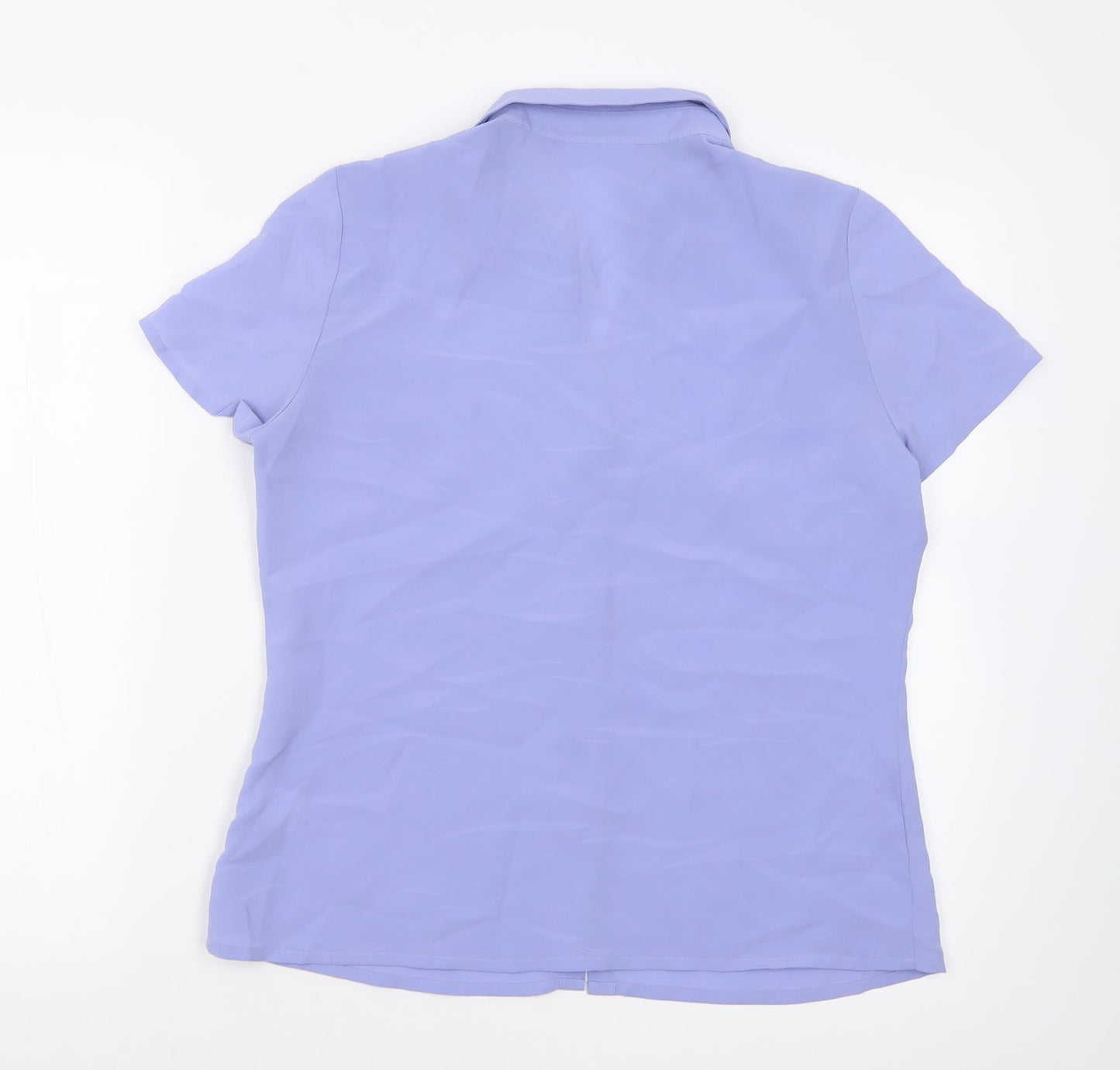 Principles Womens Purple  Polyester Basic Button-Up Size 12 V-Neck