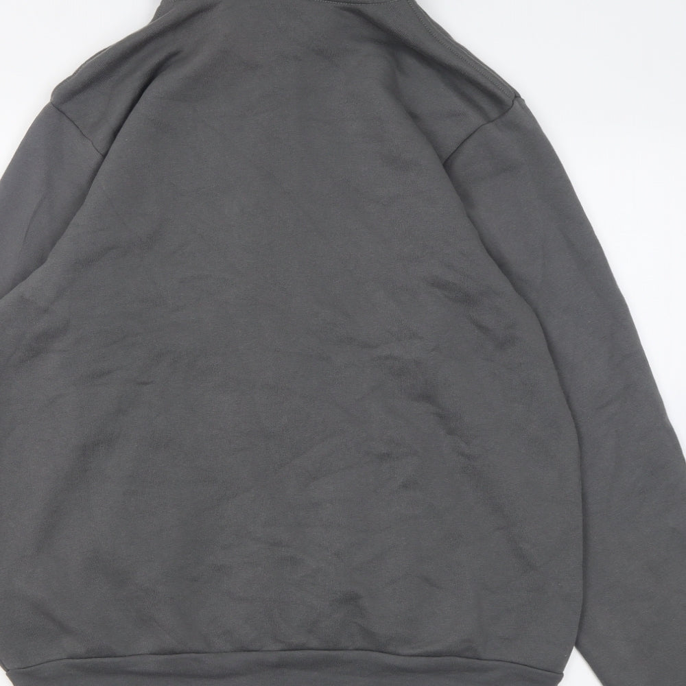 Canvas Womens Grey  Cotton Full Zip Hoodie Size M  Zip - homebody