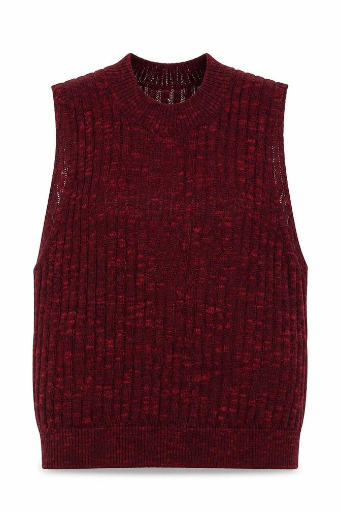 H&M Womens Red  Polyester Cropped Tank Size XS Crew Neck