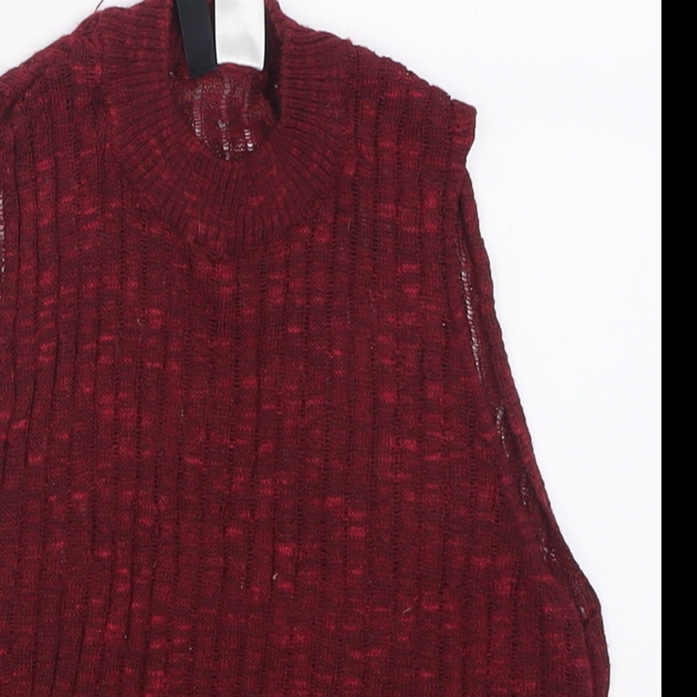 H&M Womens Red  Polyester Cropped Tank Size XS Crew Neck