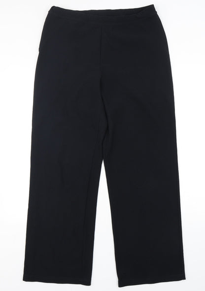 Dunnes Womens Blue  Polyester Trousers  Size 14 L32 in Regular