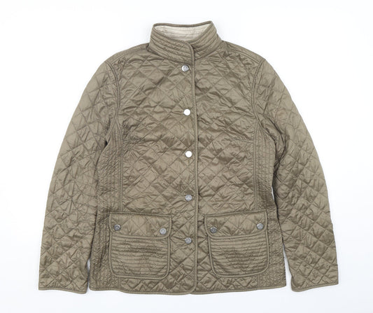 Basler  Womens Green   Quilted Jacket Size 10  Snap