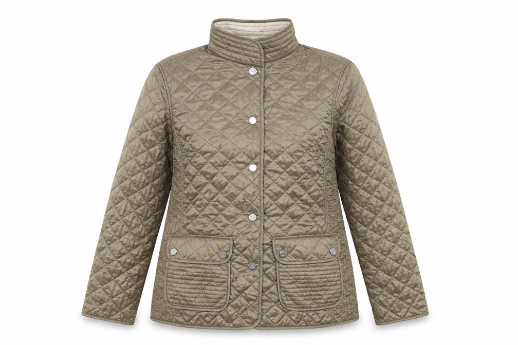 Basler  Womens Green   Quilted Jacket Size 10  Snap