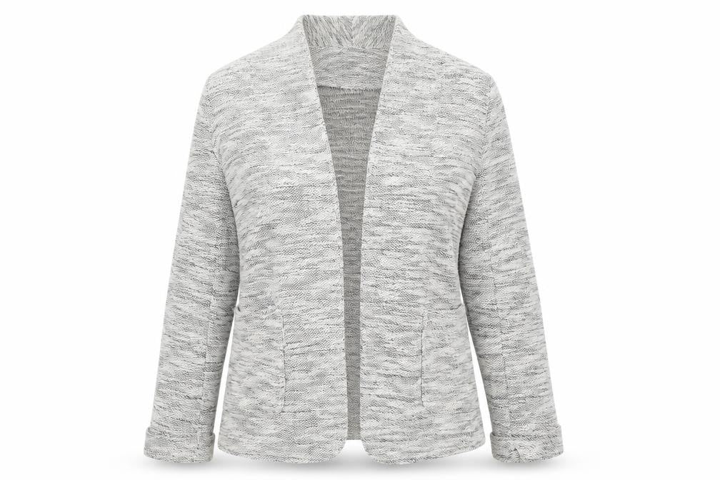 New Look Womens Grey  Cotton Jacket Blazer Size 8