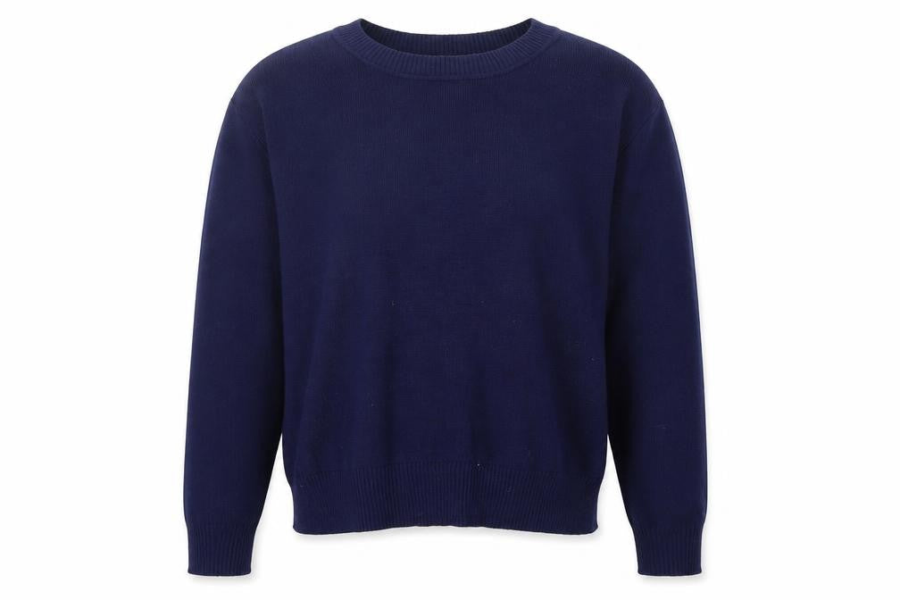 Wild Flower  Womens Blue Round Neck  Viscose Pullover Jumper Size M