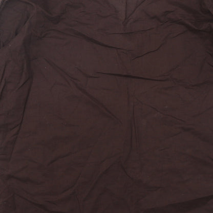 Marks & Spencer Womens Brown  Cotton Basic Blouse Size 12 V-Neck