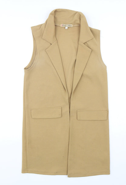 Cameo Rose Womens Beige Polyester Jacket Blazer Size 8