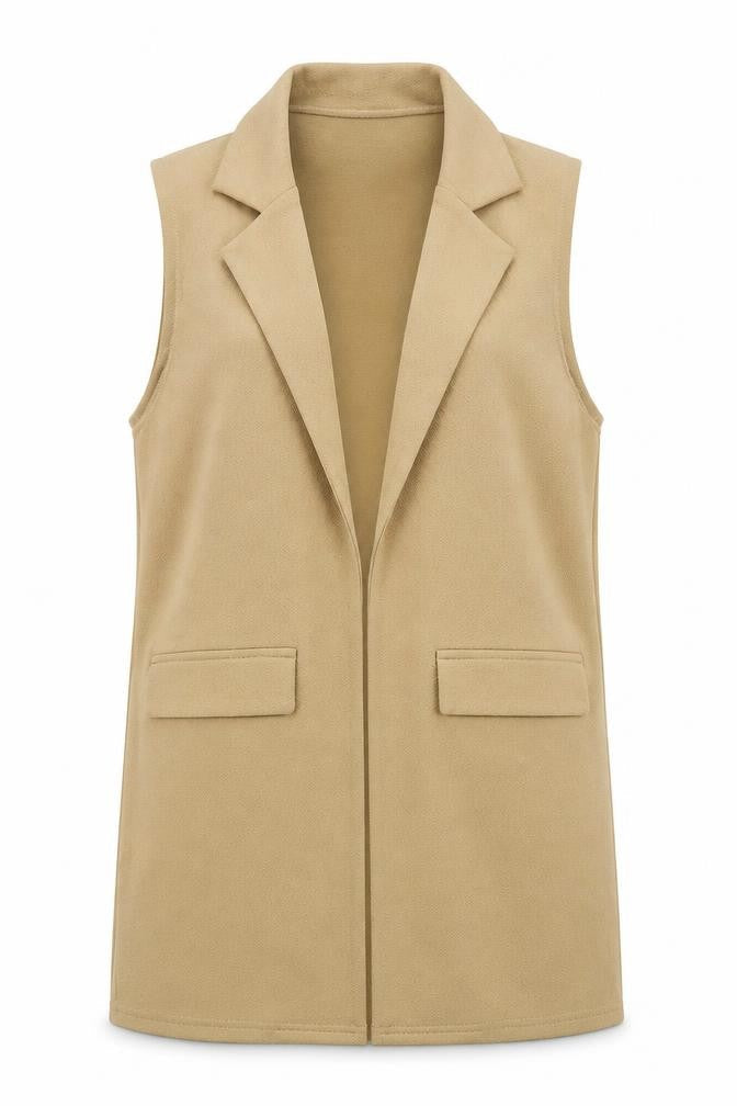 Cameo Rose Womens Beige  Polyester Jacket Blazer Size 8
