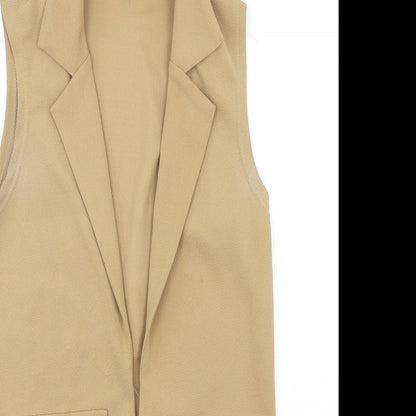 Cameo Rose Womens Beige Polyester Jacket Blazer Size 8