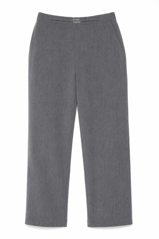 Preworn Womens Grey  Polyester Trousers  Size 14 L26.5 in Regular