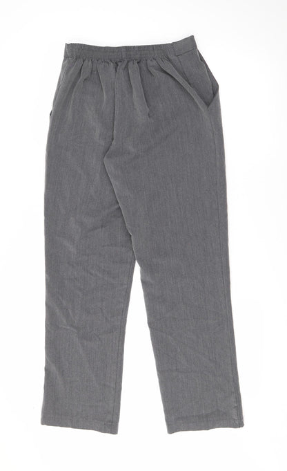 Preworn Womens Grey  Polyester Trousers  Size 14 L26.5 in Regular