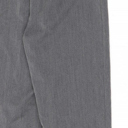 Preworn Womens Grey  Polyester Trousers  Size 14 L26.5 in Regular