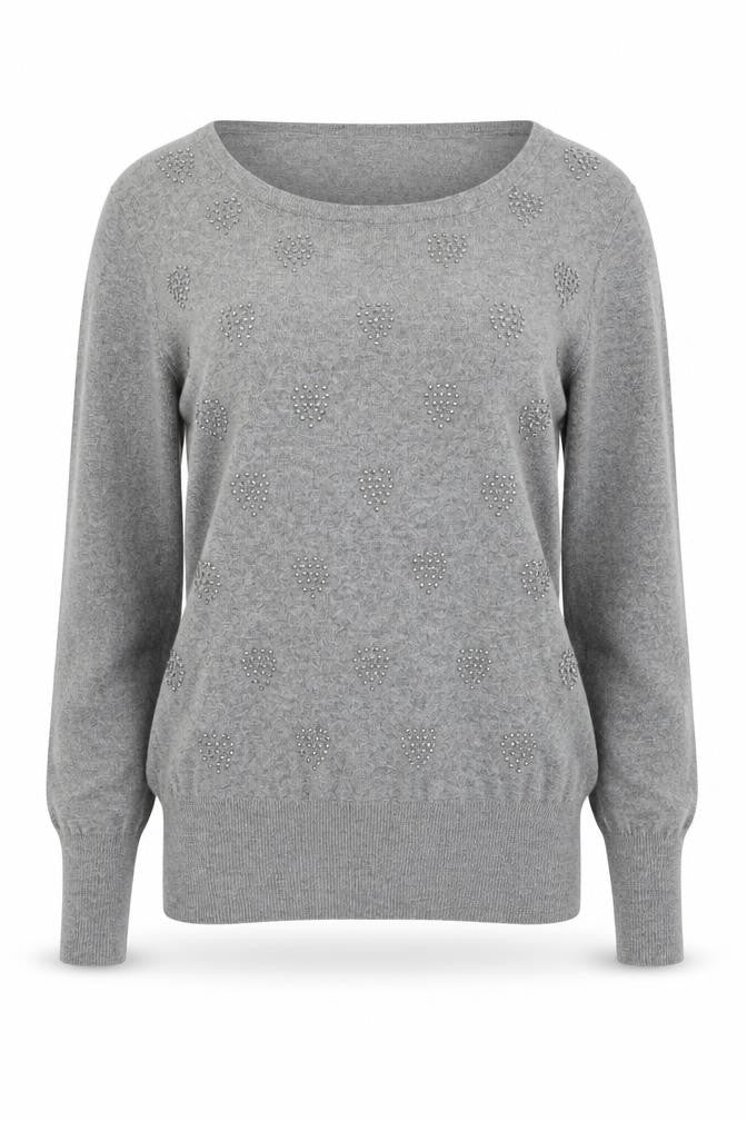 Klass Womens Grey Scoop Neck  Viscose Pullover Jumper Size 8