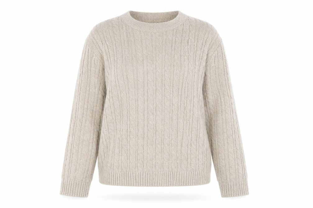 Pure & Natural Womens Brown Round Neck  Acrylic Pullover Jumper Size 12