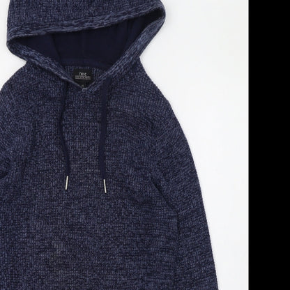 Next Womens Blue Round Neck  100% Cotton Pullover Jumper Size 4   - 4-6