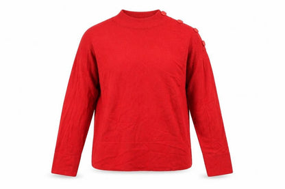 Next Knitwear  Womens Red Round Neck  Viscose Pullover Jumper Size 12