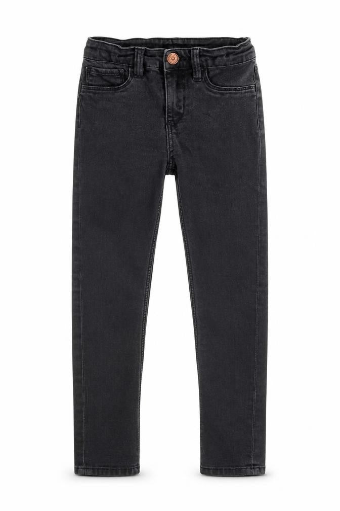 &Denim Girls Black  Cotton Skinny Jeans Size 5-6 Years  Regular Snap