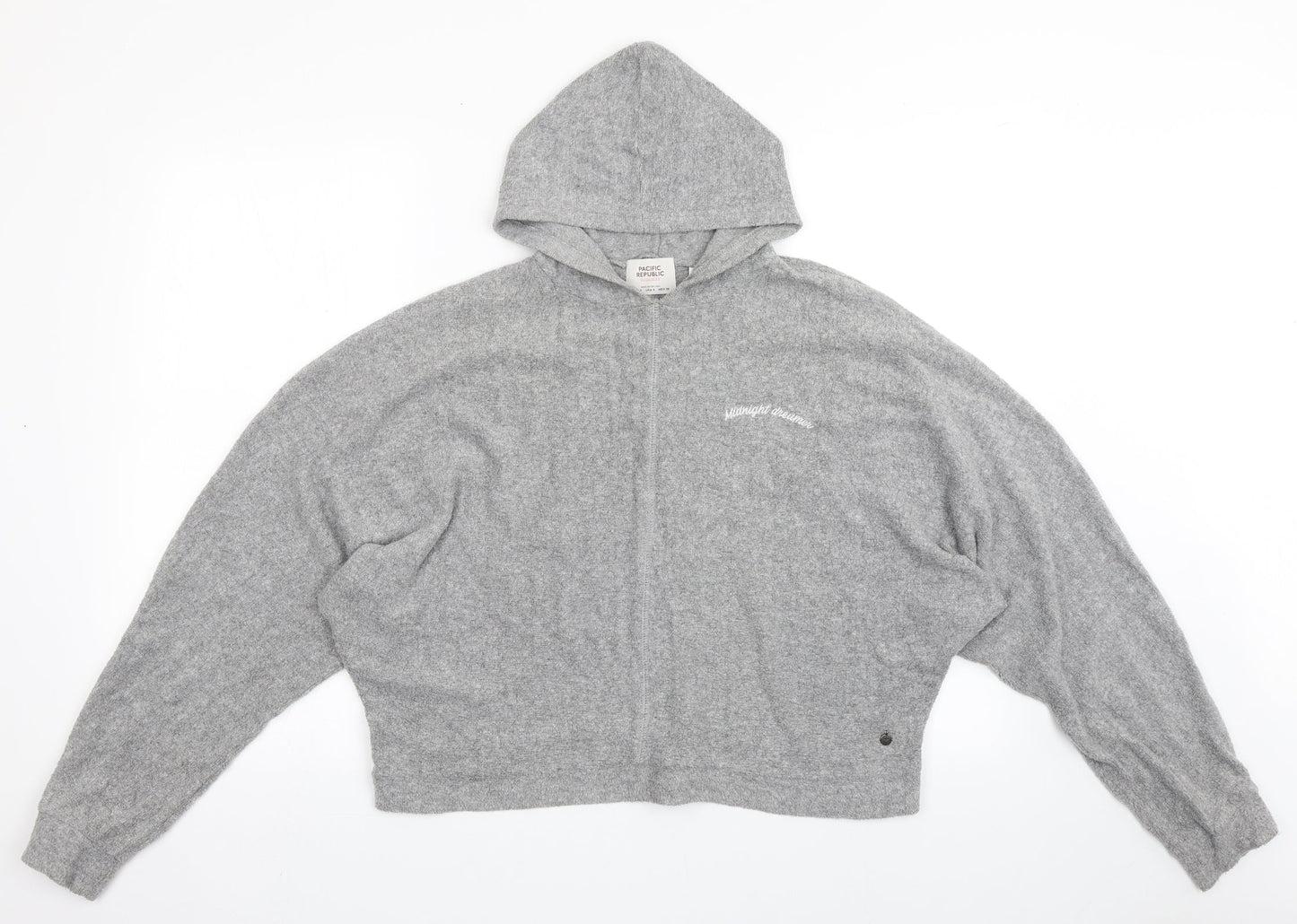 Pull&Bear Womens Grey  Viscose Pullover Hoodie Size S  Pullover - Midnight Dreamer