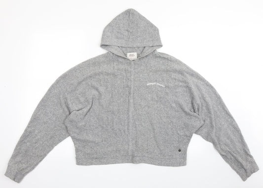 Pull&Bear Womens Grey  Viscose Pullover Hoodie Size S  Pullover - Midnight Dreamer