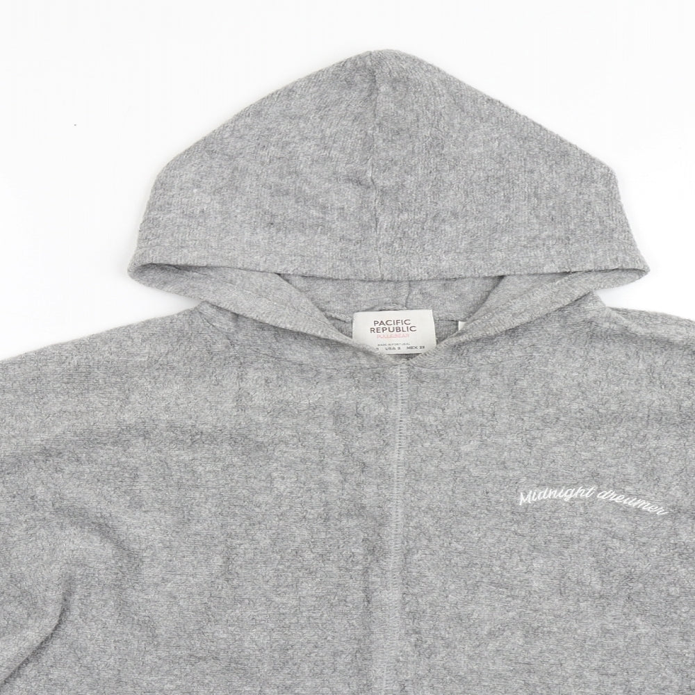 Pull&Bear Womens Grey  Viscose Pullover Hoodie Size S  Pullover - Midnight Dreamer