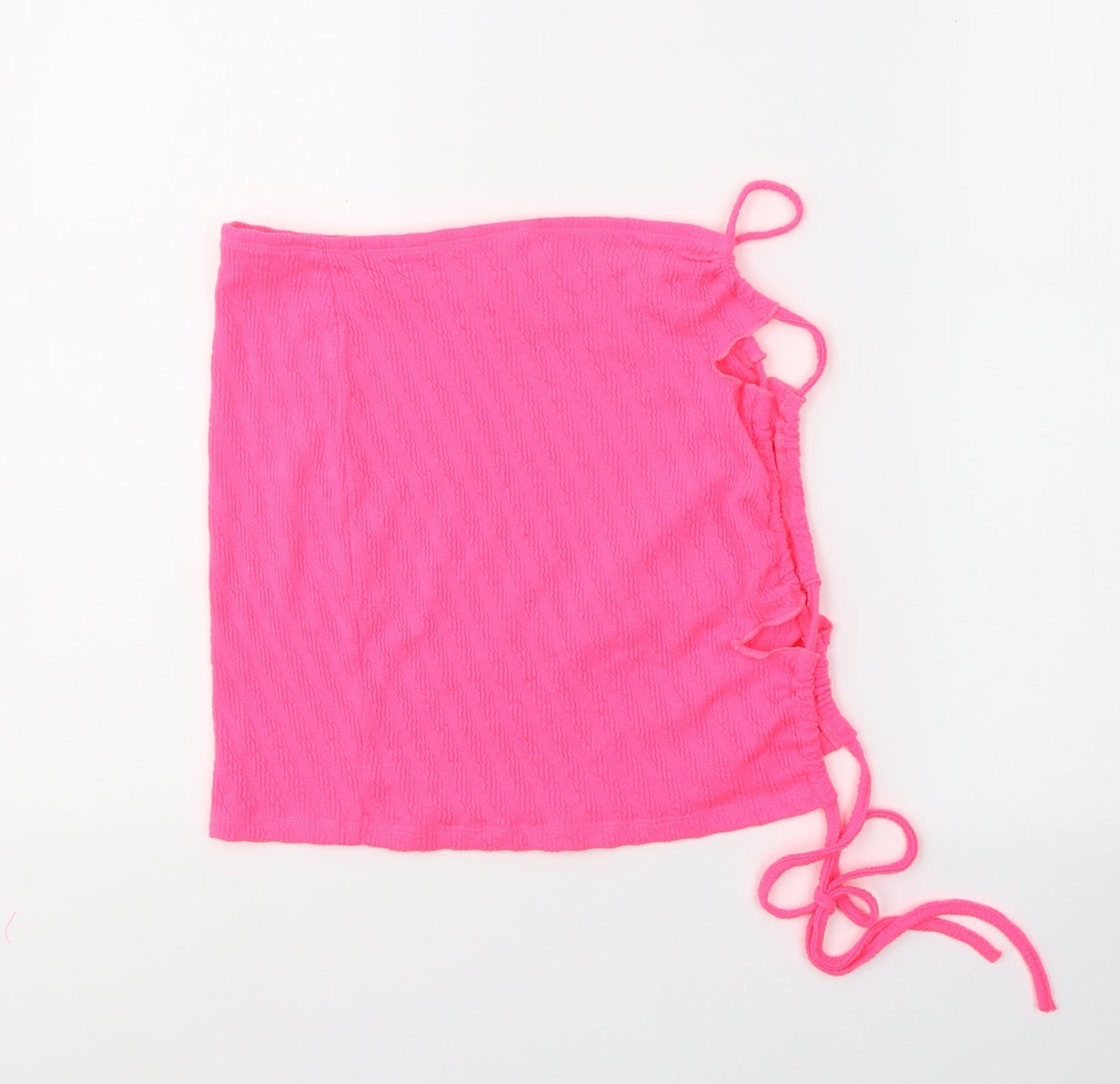 SheIn Womens Pink  Polyester Wrap Tank Size S Square Neck
