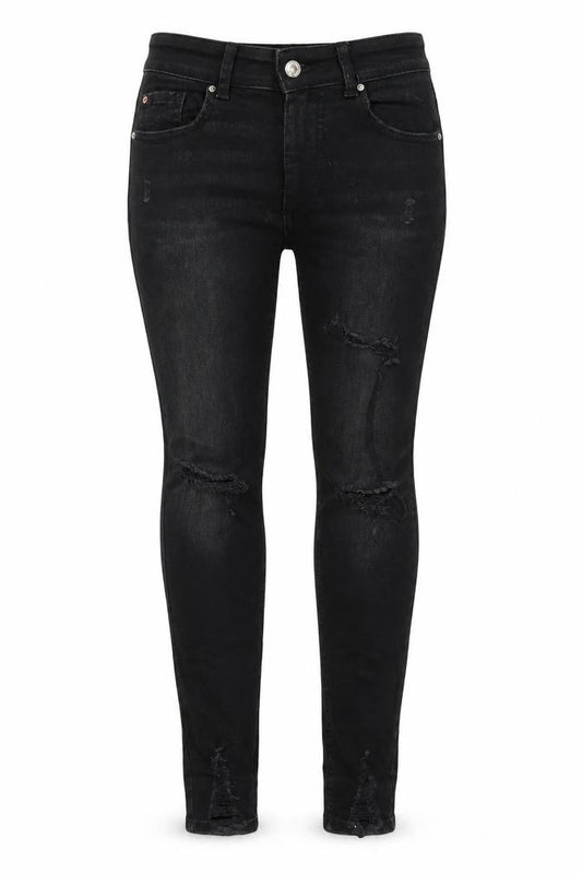 Denim Co Womens Black  Cotton Skinny Jeans Size 8 L27 in Regular Button