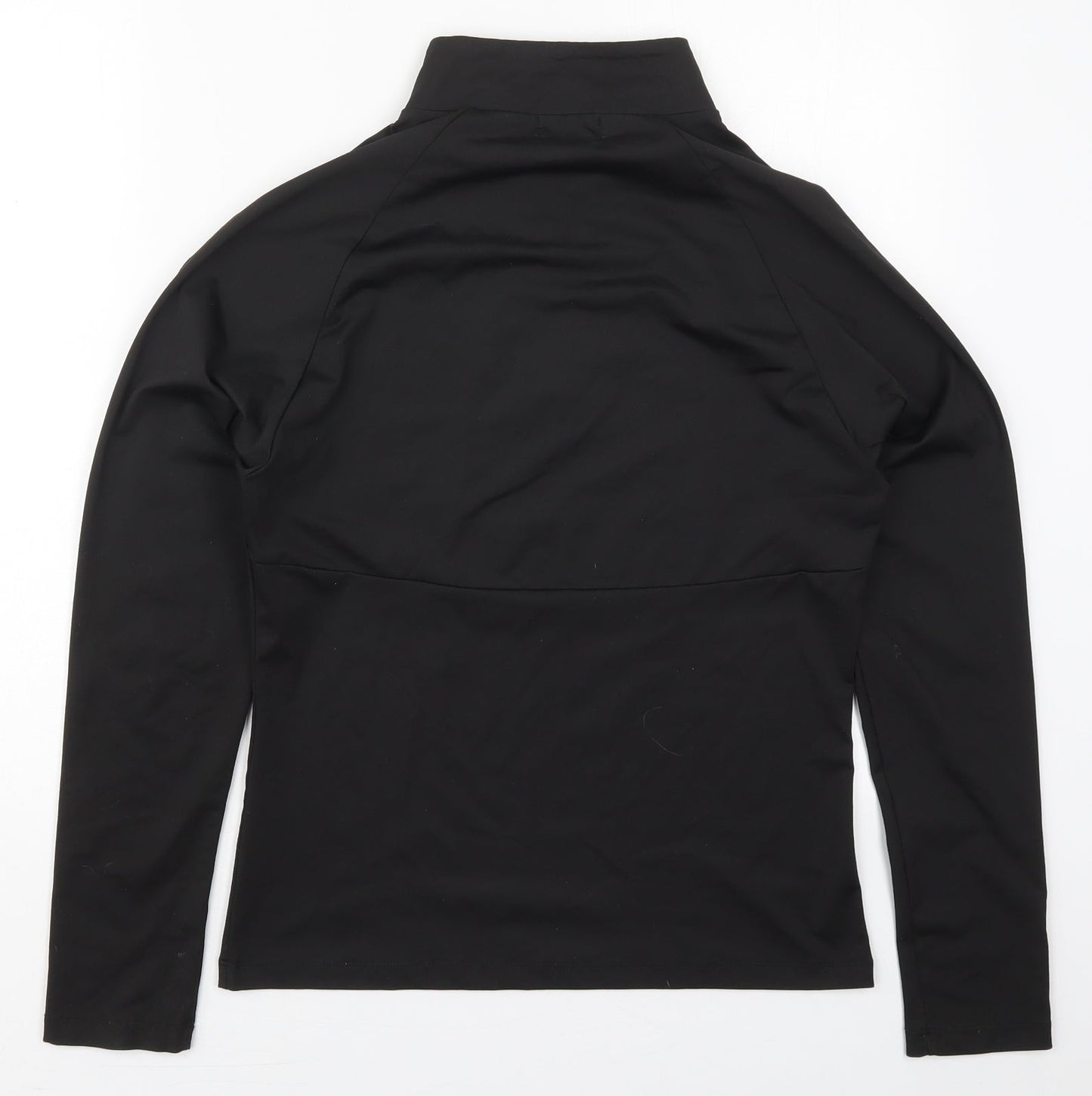 PRETTYLITTLETHING Womens Black  Polyester Pullover Sweatshirt Size 12  Zip