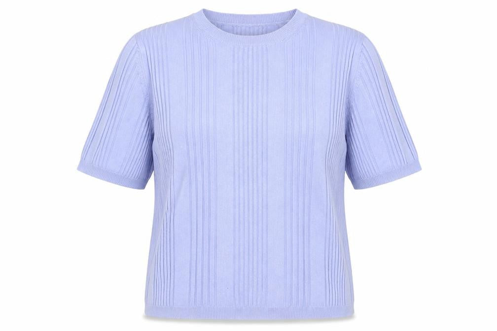 Marks & Spencer Womens Blue Crew Neck  Viscose Pullover Jumper Size 14