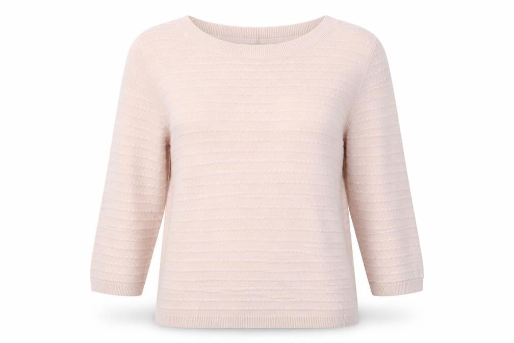 Marks & Spencer Womens Pink Boat Neck  Acrylic Pullover Jumper Size 14