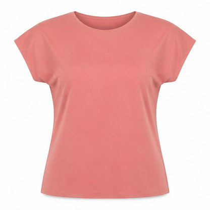 Saloos Womens Pink  Polyester Basic T-Shirt Size 12 Crew Neck