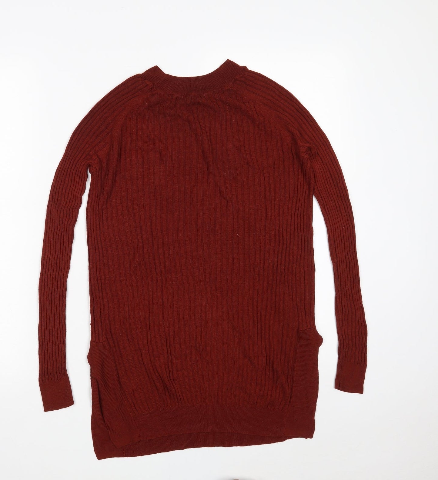 Matalan Womens Brown Round Neck  Viscose Pullover Jumper Size 12