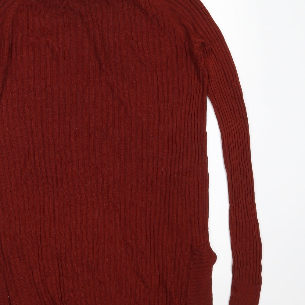 Matalan Womens Brown Round Neck  Viscose Pullover Jumper Size 12